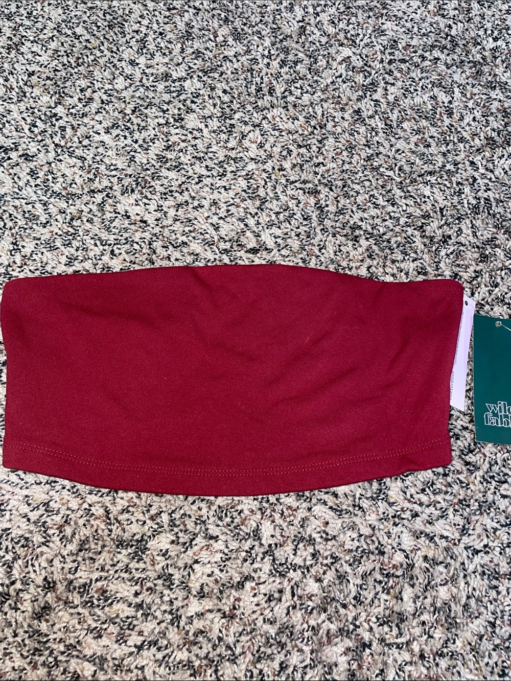 wild fable Butter Bliss Woman’s Strapless Bandeau Maroon S NWT